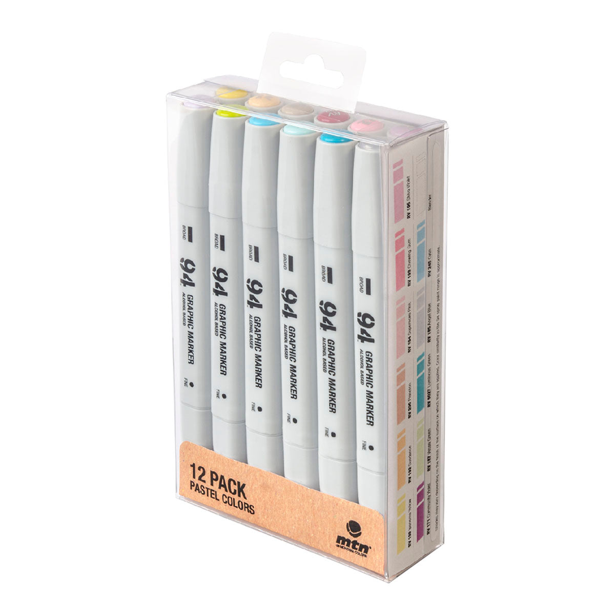 MTN 94 Graphic Marker 12-pack Pastel Colors