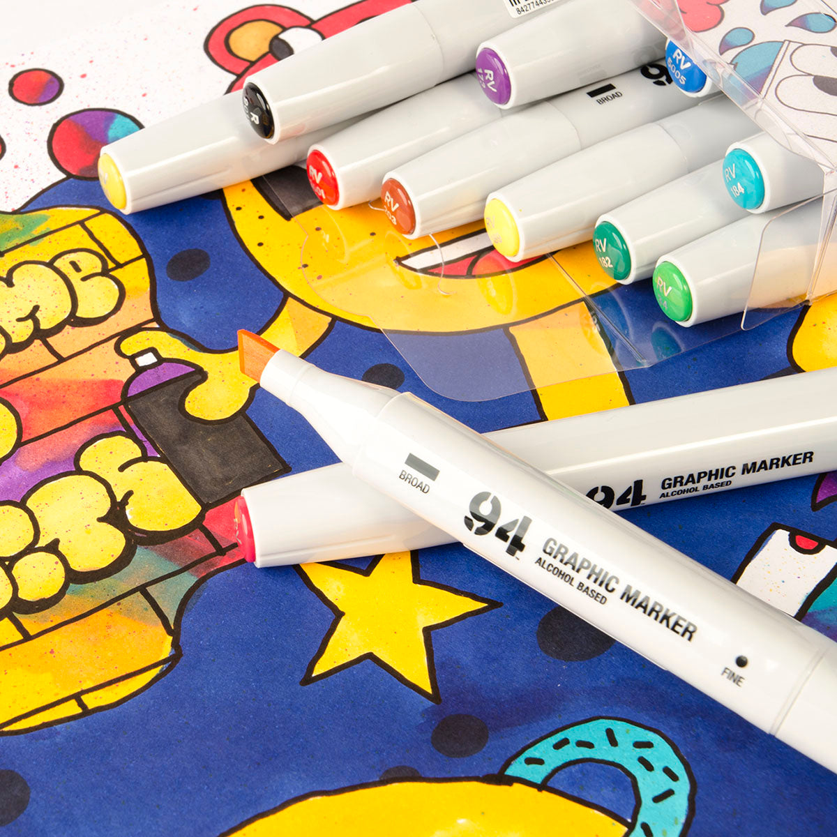 MTN 94 Graphic Marker 24-pack Grey & Basic Colors