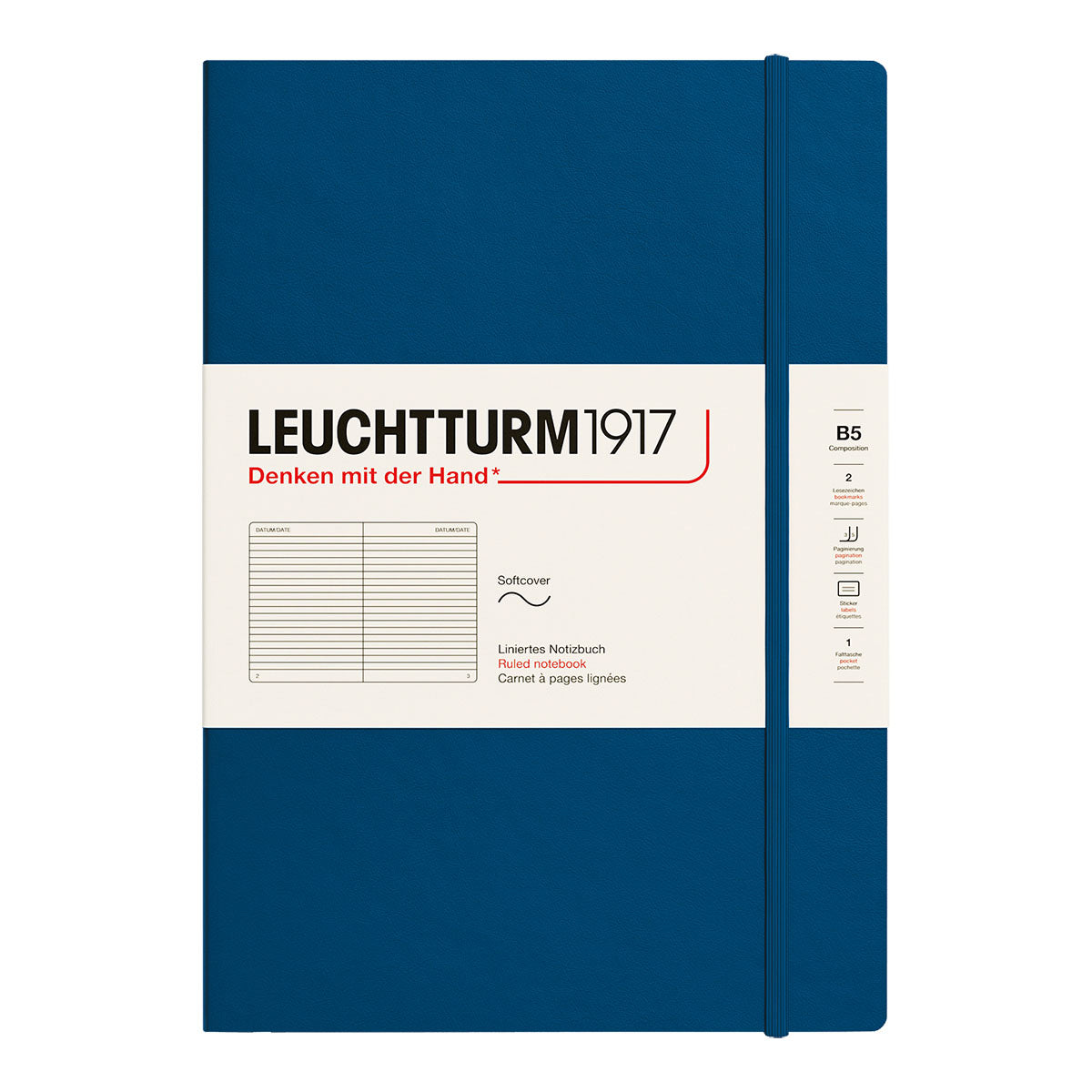 Leuchtturm1917 Notebook B5 Soft Cover, Ruled