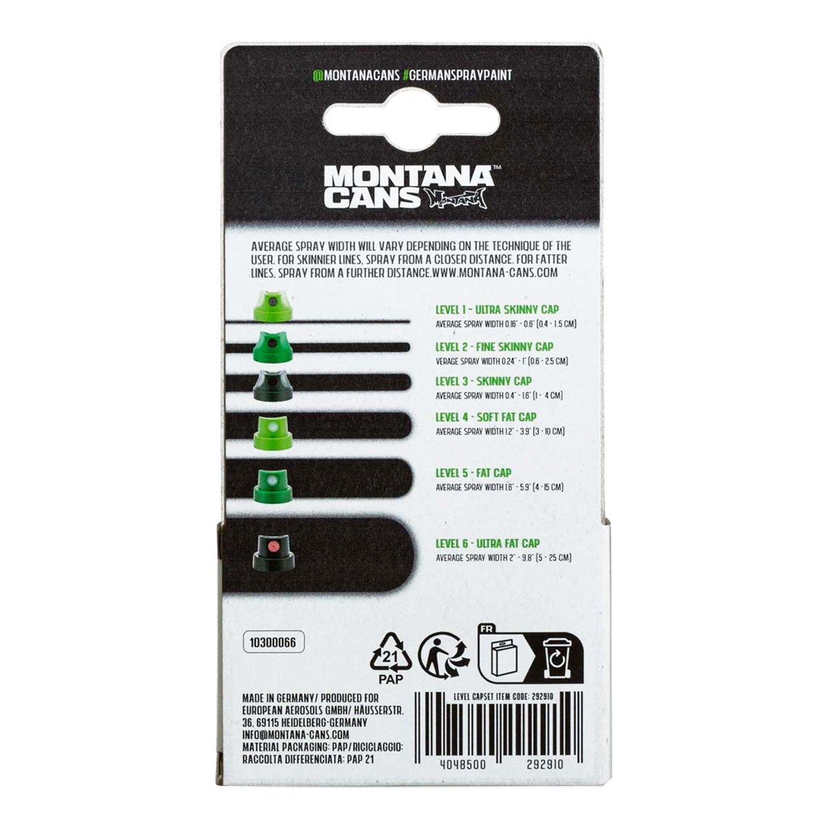 Montana Cans Cap Set Level 1-6