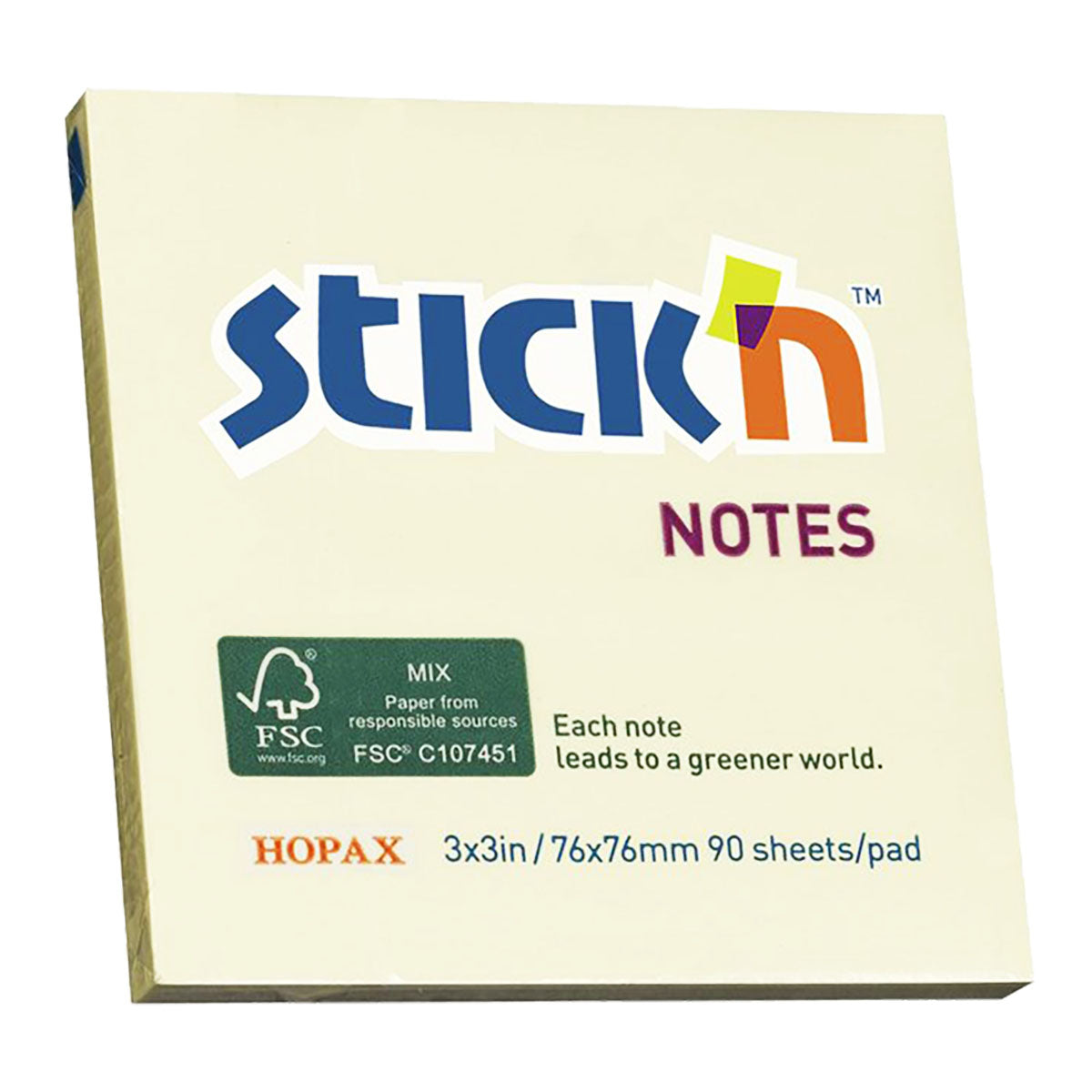 Stick'N Notes 76x76 mm 90 Sheets Yellow