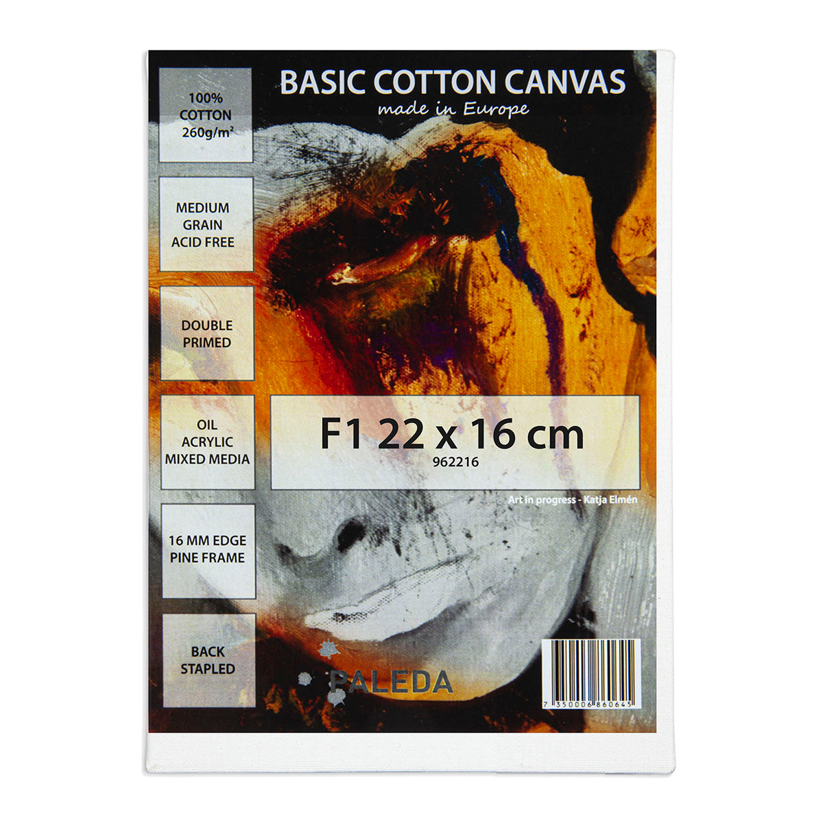 Basic Stretched Canvas 260 g Cotton F1 22 x 16 cm