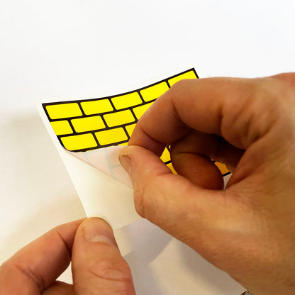 FLUX Eggshell Stickers 50 pcs Bricks Yellow