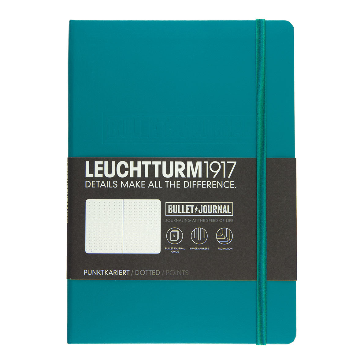 Leuchtturm1917 Bullet Journal Edition Notebook Emerald A5, Dotted