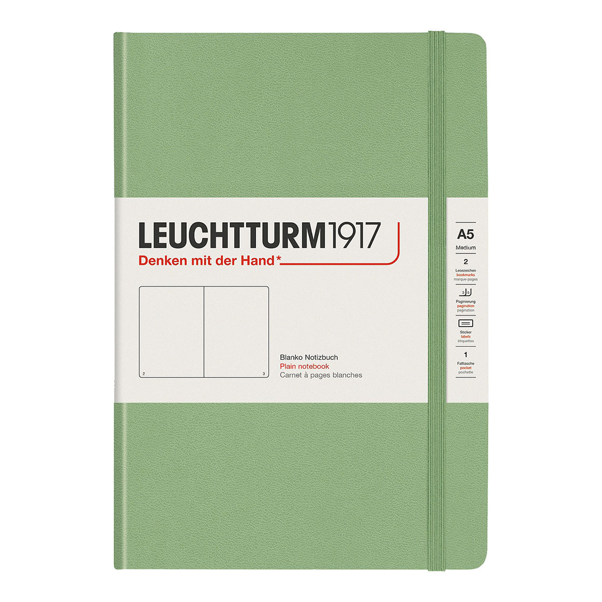 Leuchtturm1917 Notebook A5 Hard Cover, Plain