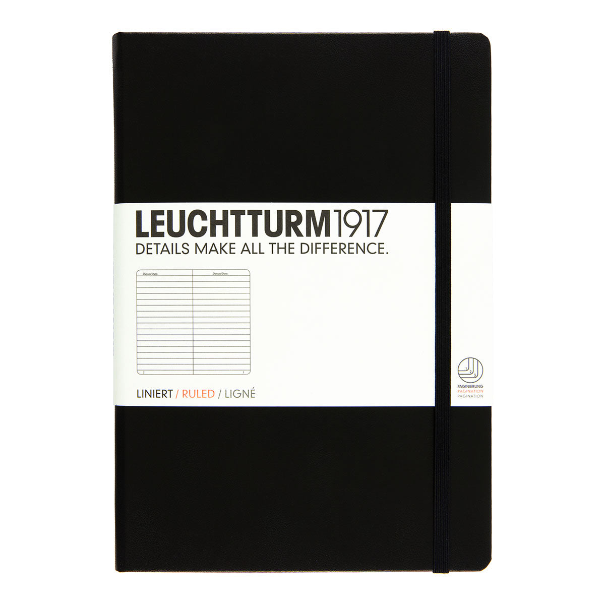 Leuchtturm1917 Notebook A5 Hard Cover, Ruled