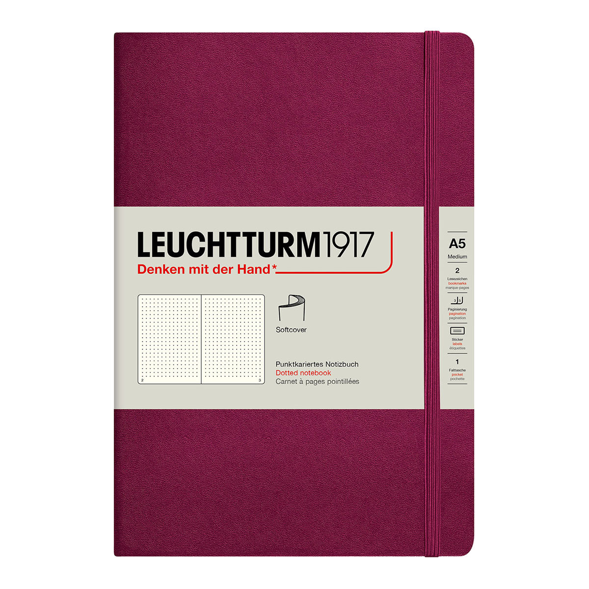 Leuchtturm1917 Notebook A5 Soft Cover, Dotted