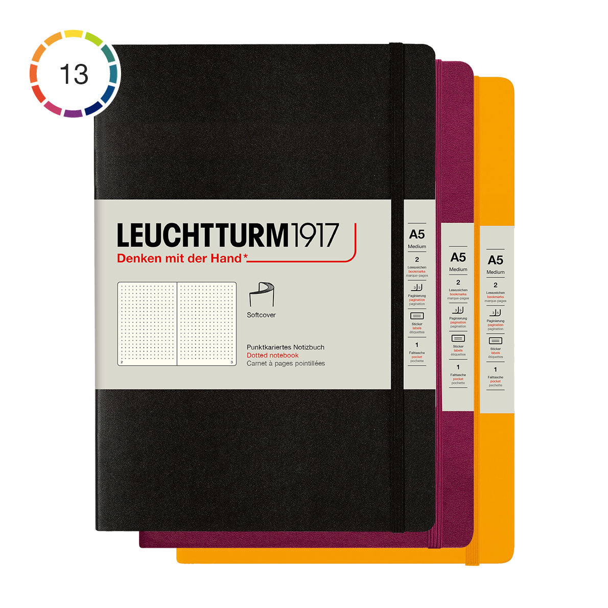 Leuchtturm1917 Notebook A5 Soft Cover, Dotted