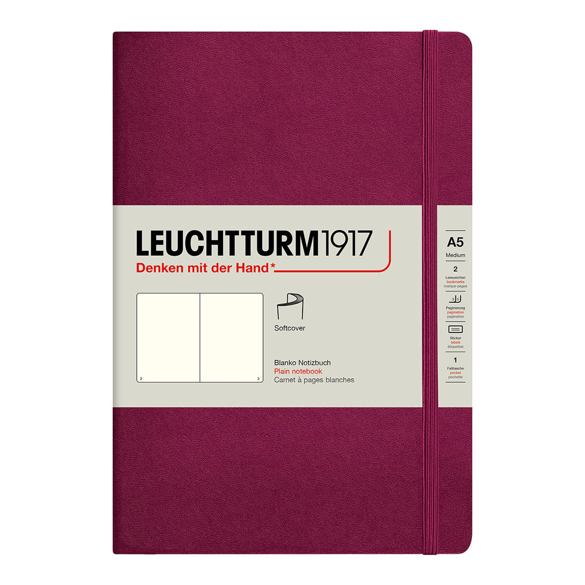 Leuchtturm1917 Notebook A5 Soft Cover, Plain