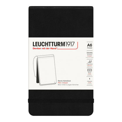 Leuchtturm1917 Reporter Pocket Notepad A6, Plain