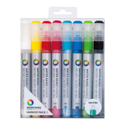 MTN Water Based Markers Medium 5 mm, 8 Set