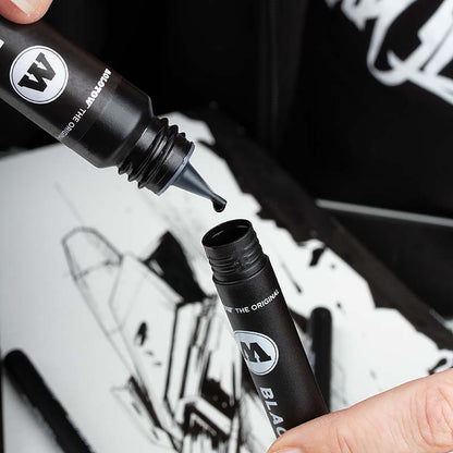 Molotow Blackliner Brush Pen + 30 ml Refill Set