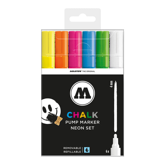 Molotow Chalk Marker 4 mm Neon 6 Set