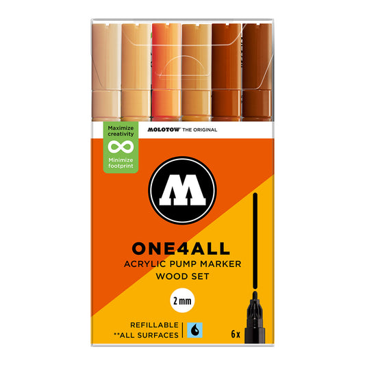 Molotow ONE4ALL 127HS 6set Wood