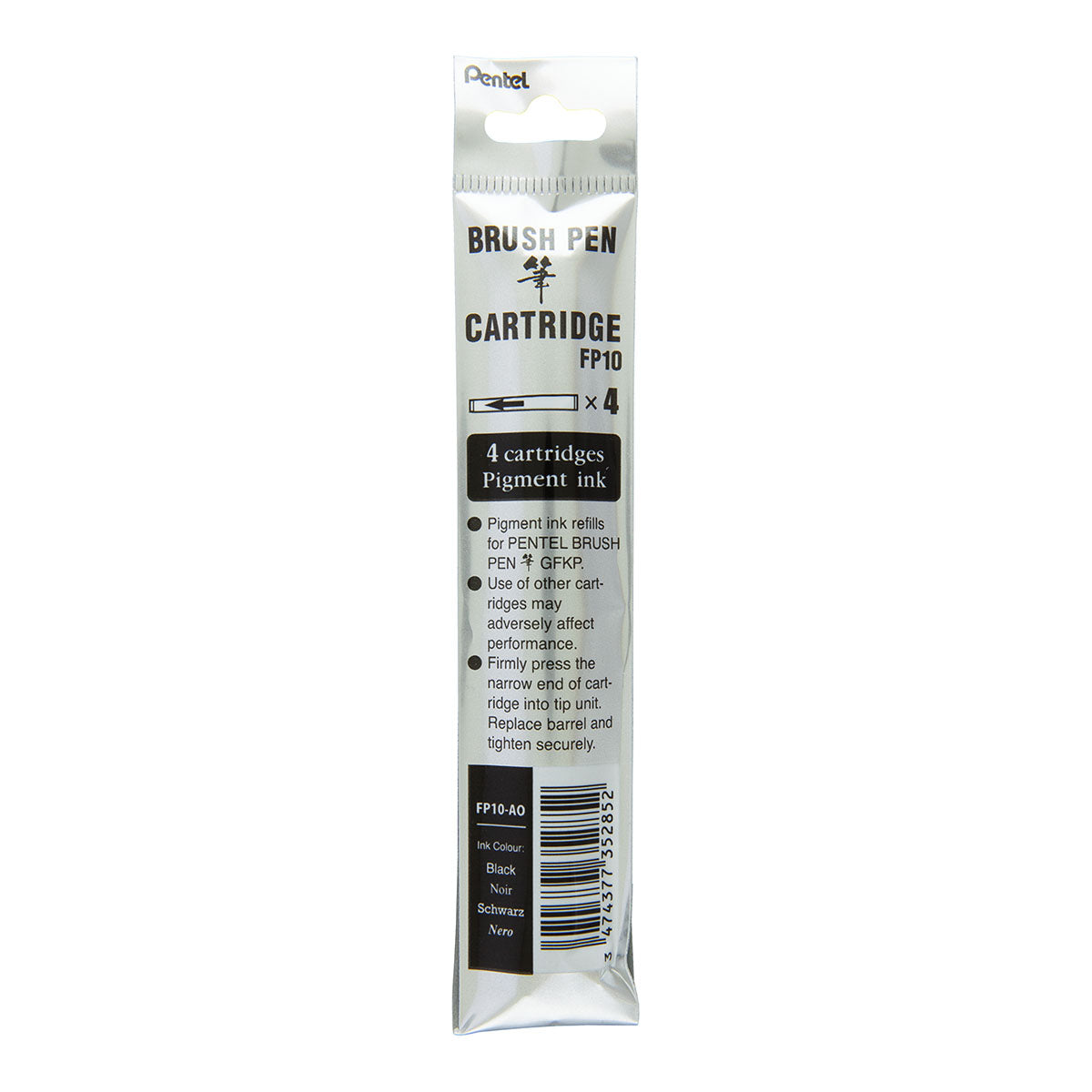 Pentel Pocket Brush Pen Refill Cartridges 4-pack - image 2