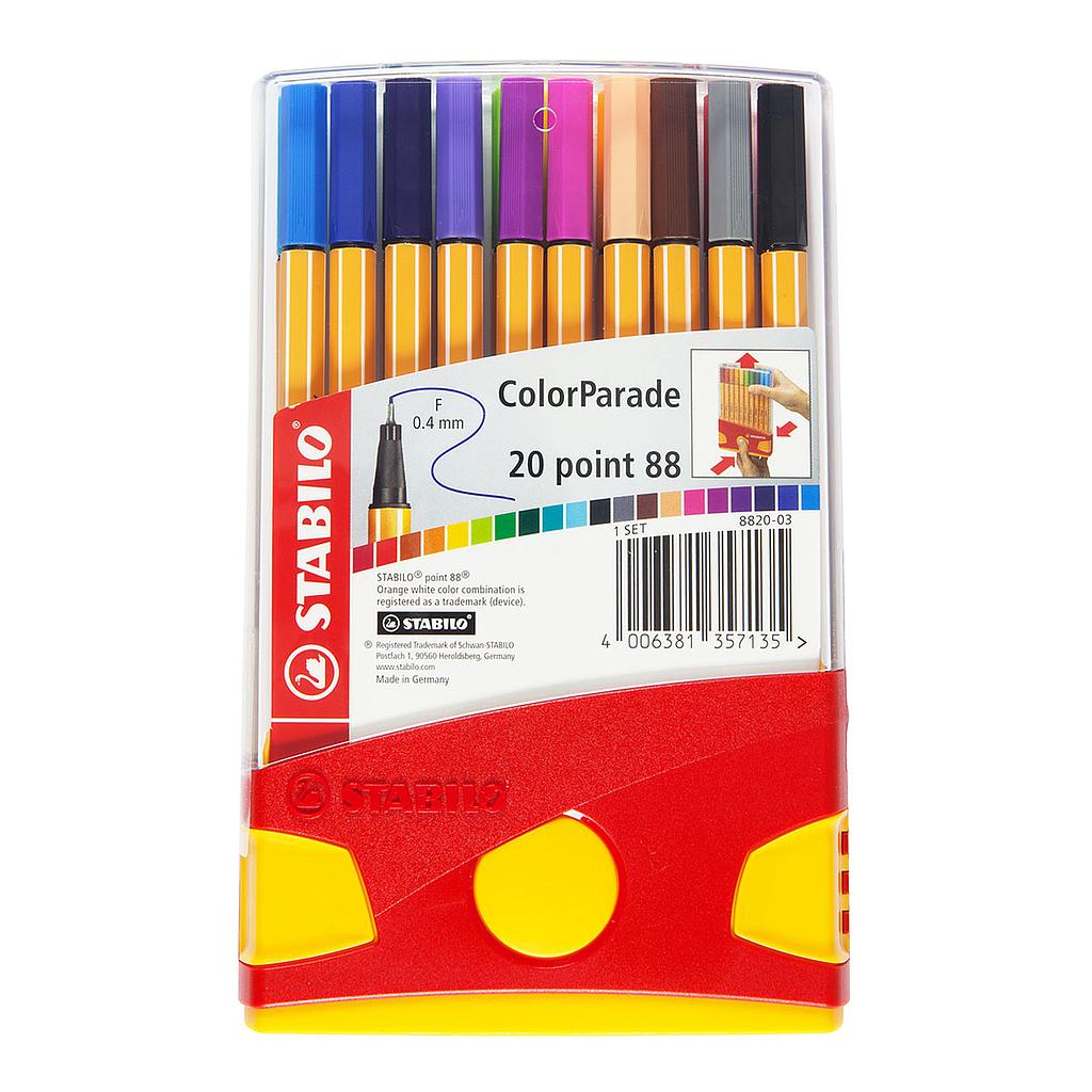 Stabilo Point 88 Fineliner Colorparade 20 set - image 1