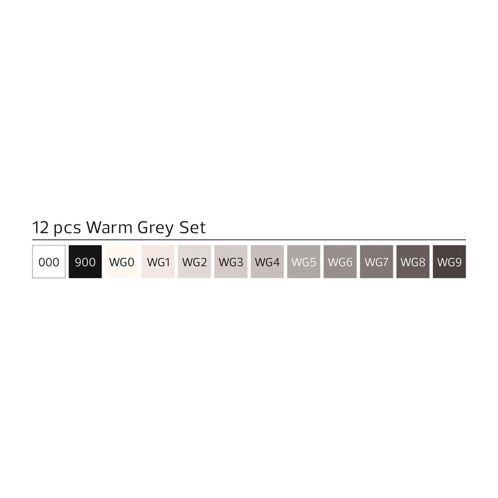 Stylefile Marker Brush 12set Warm Grey