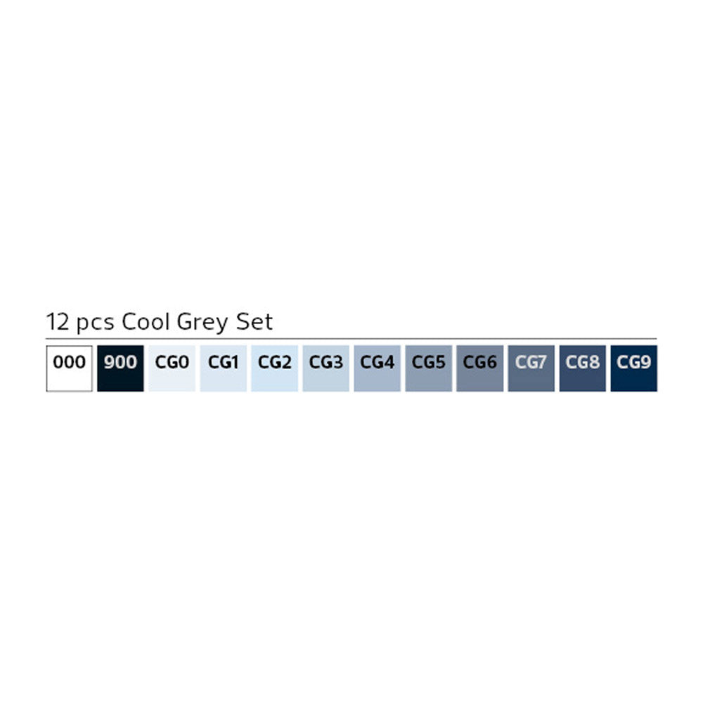 Stylefile Marker Classic 12 Set Cool Grey