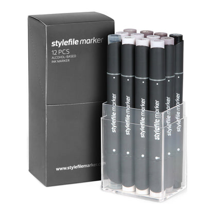 Stylefile Marker Classic 12 Set Warm Grey