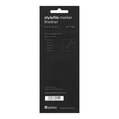 Stylefile Marker Fineliner 5-set Fine