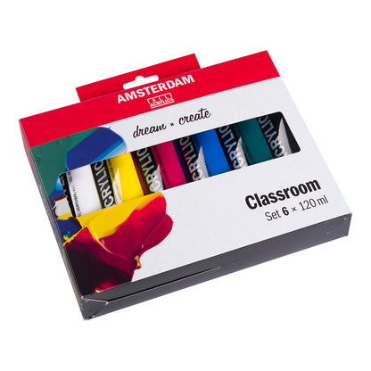 Amsterdam Standard Acrylic Paint 120 ml 6 Set Classroom