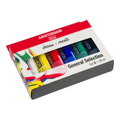 Amsterdam Standard Acrylic Paint 20 ml 6 Set General Selection