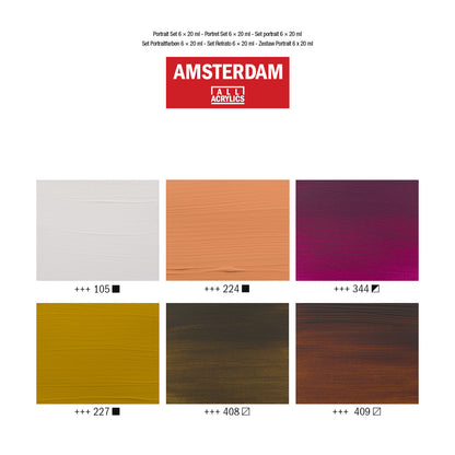 Amsterdam Standard Acrylic Paint 20 ml 6 Set Portrait