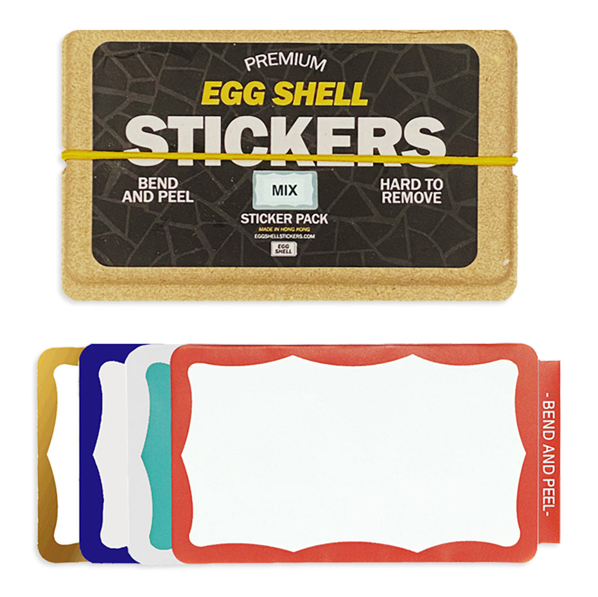 Egg Shell Stickers Wavy Border Mix 80 pcs