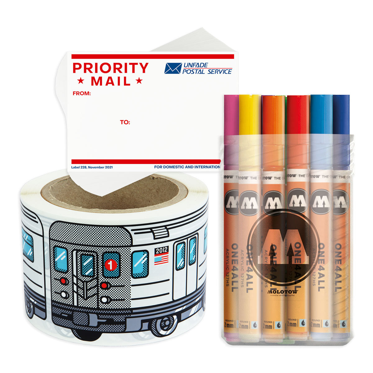 Complete System Sticker Flux System Sticker New York, ONE4ALL 20 set & Priority stickers – UNFADE