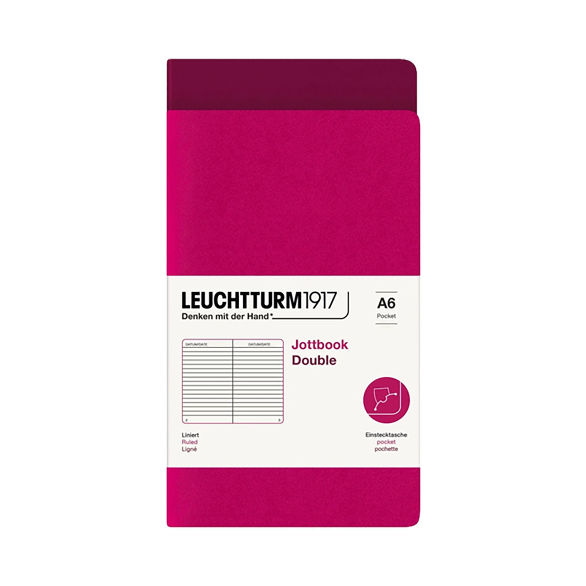 Leuchtturm1917 Jottbook A6 Pack of 2, Ruled