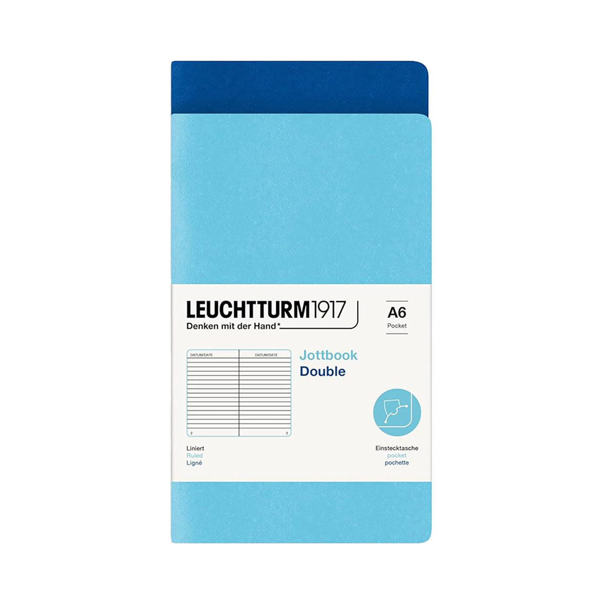Leuchtturm1917 Jottbook A6 Pack of 2, Ruled
