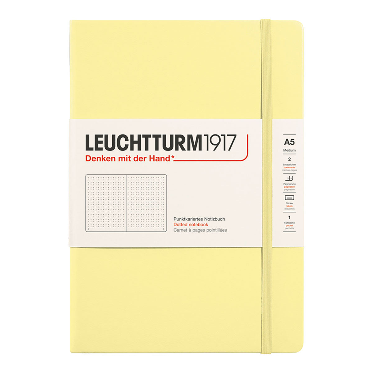 Leuchtturm1917 Notebook A5 Hard Cover, Dotted