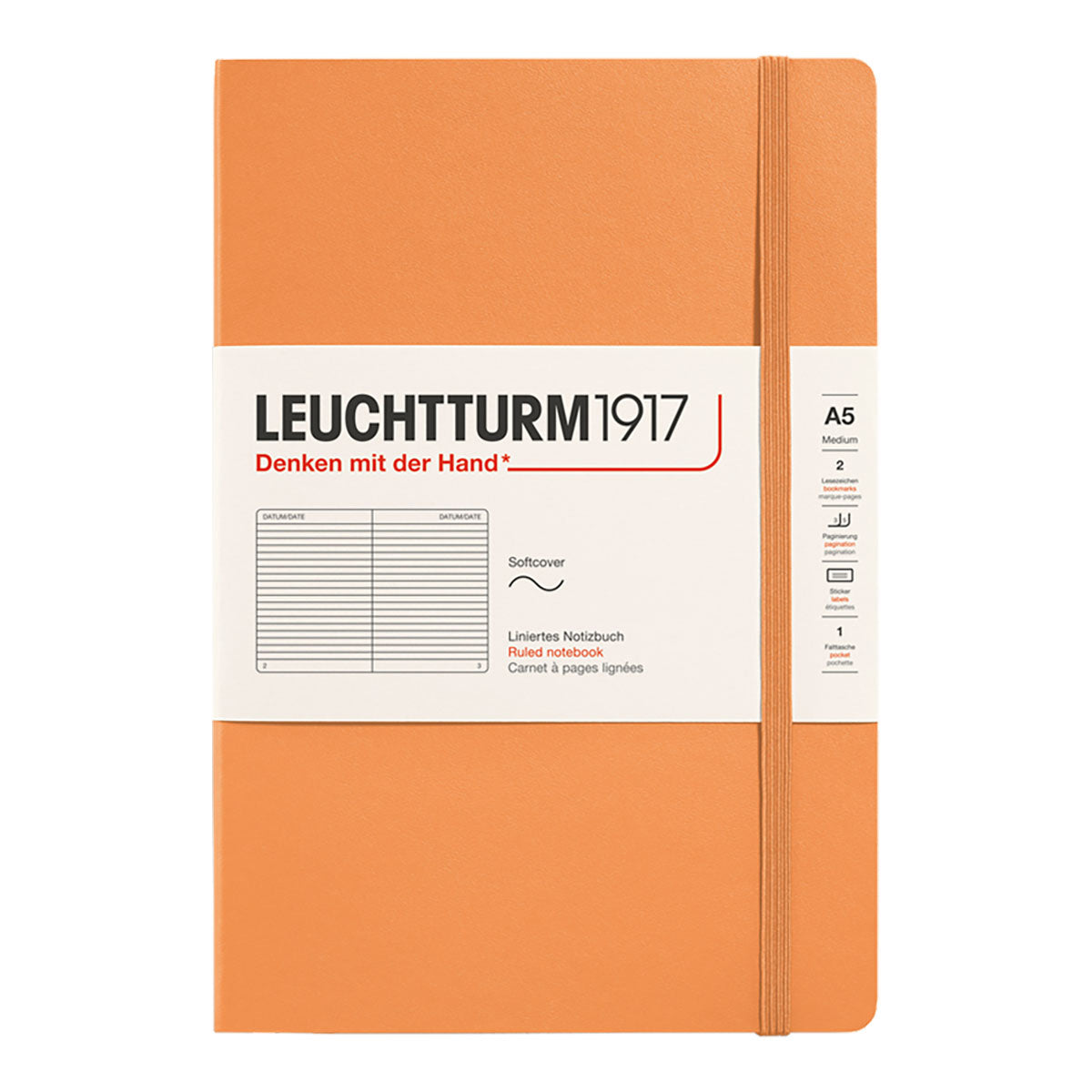 Leuchtturm1917 Notebook A5 Soft Cover, Ruled