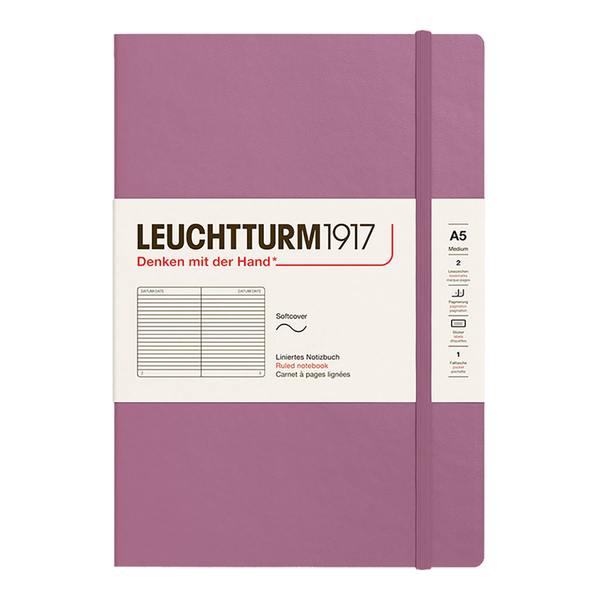 Leuchtturm1917 Notebook A5 Soft Cover, Ruled