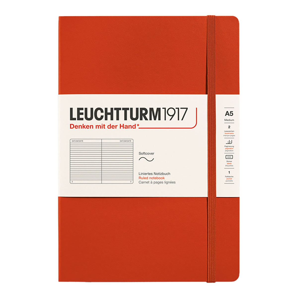 Leuchtturm1917 Notebook A5 Soft Cover, Ruled