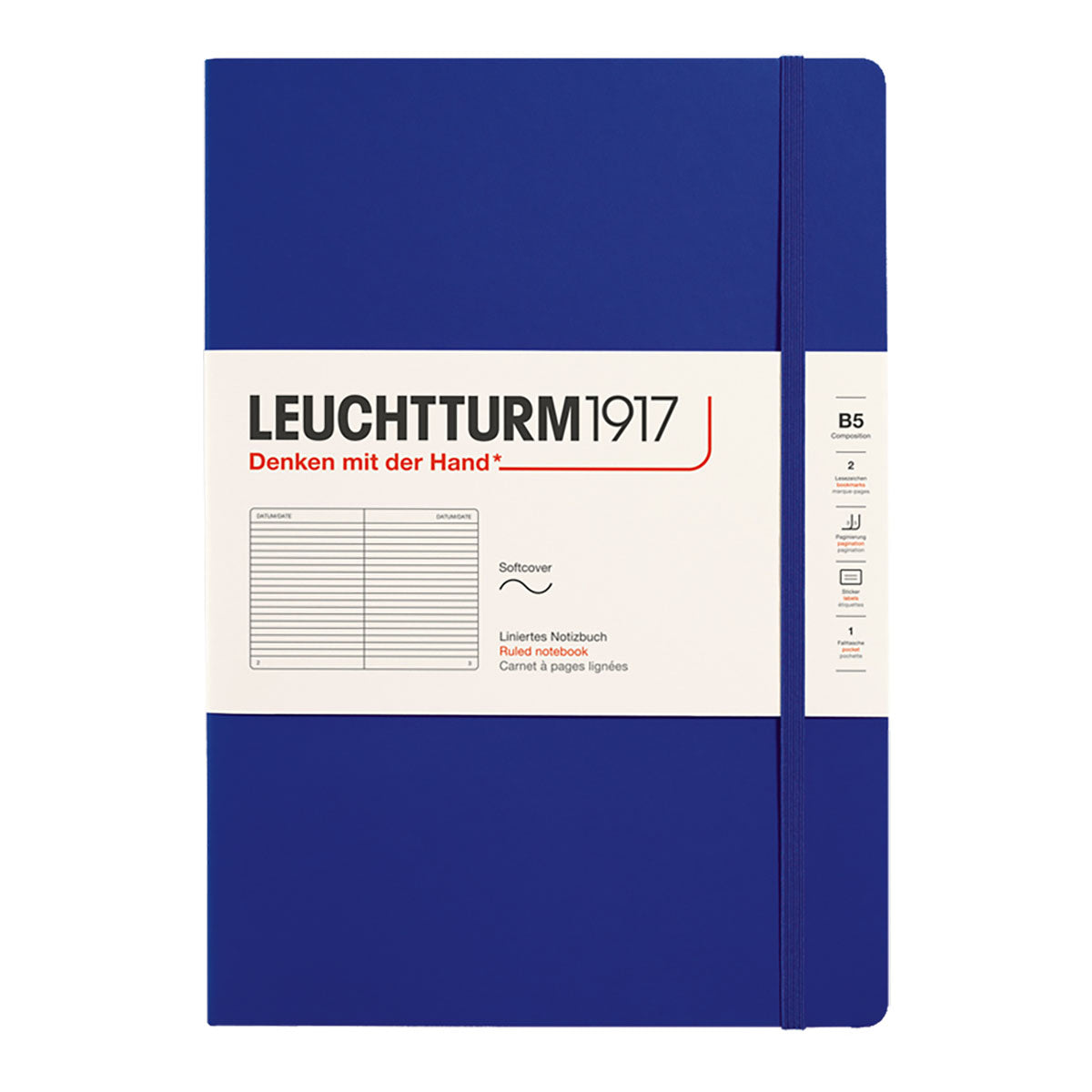 Leuchtturm1917 Notebook B5 Soft Cover, Ruled