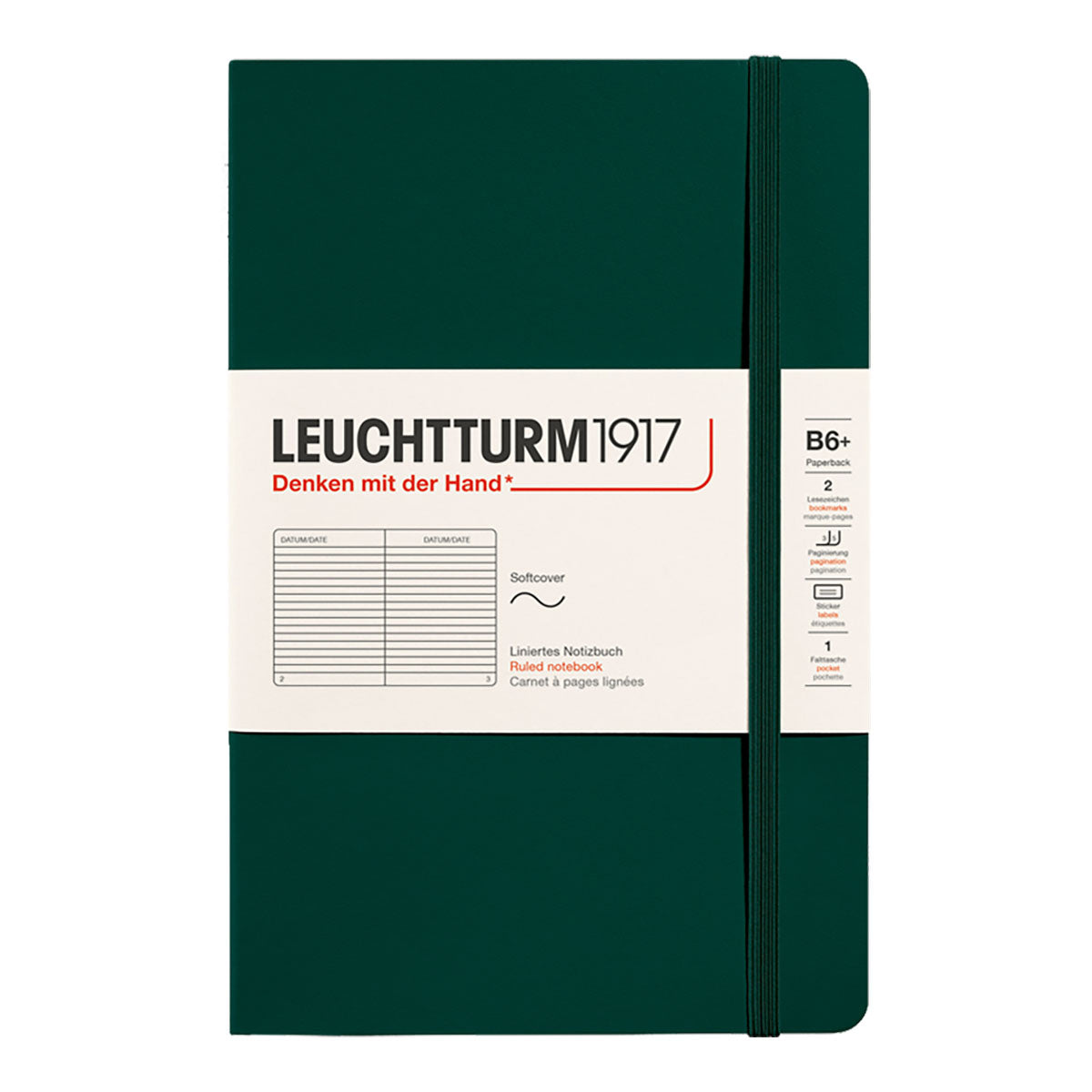 Leuchtturm1917 Notebook B6+ Soft Cover, Ruled