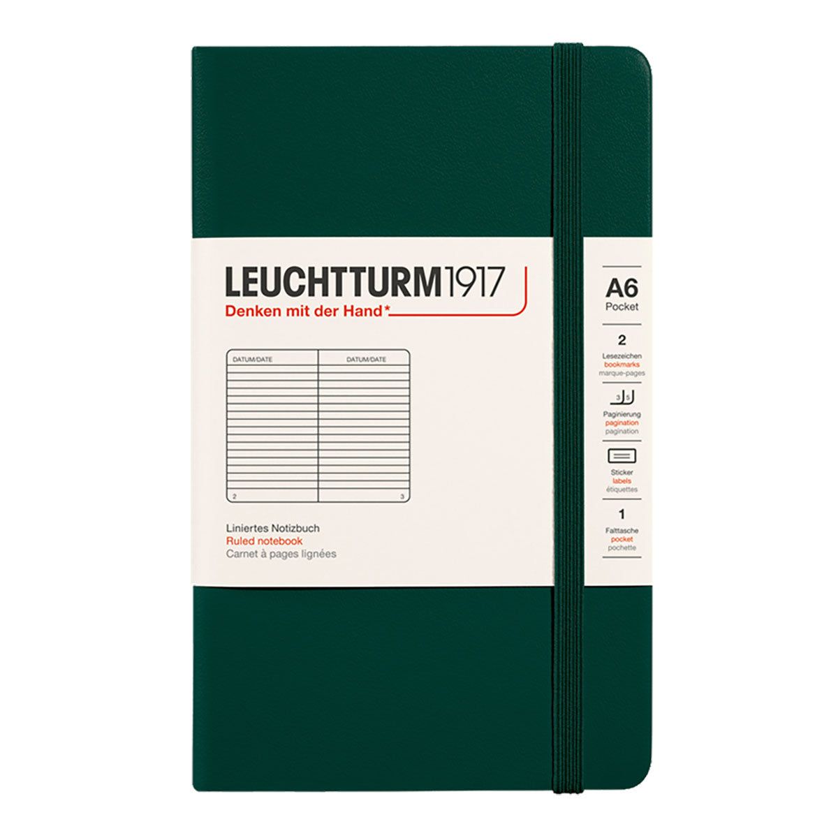 Leuchtturm1917 Pocket Notebook A6, Ruled