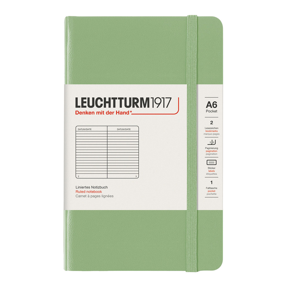 Leuchtturm1917 Pocket Notebook A6, Ruled