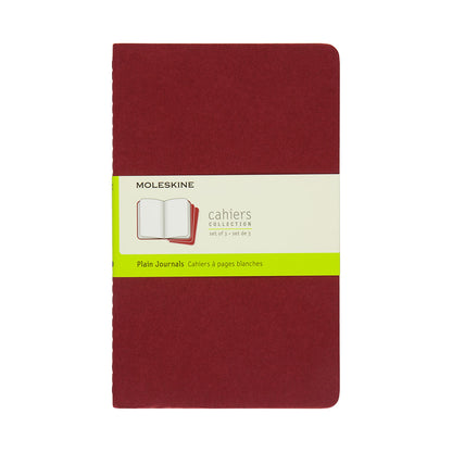 Moleskine Cahier Large Journal Plain Set of 3