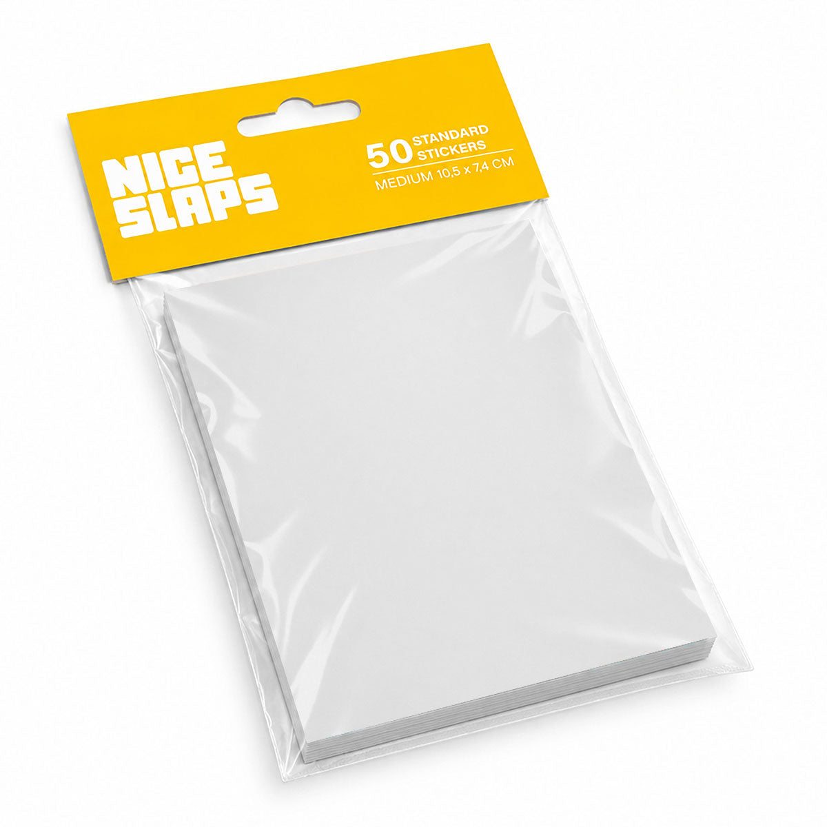 NICE SLAPS Standard Sticker Blanks White, Medium 50pcs