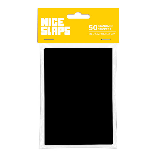 NICE SLAPS Standard Sticker Blanks Black, Medium 50pcs