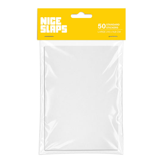 NICE SLAPS Standard Sticker Blanks White, Large 50pcs