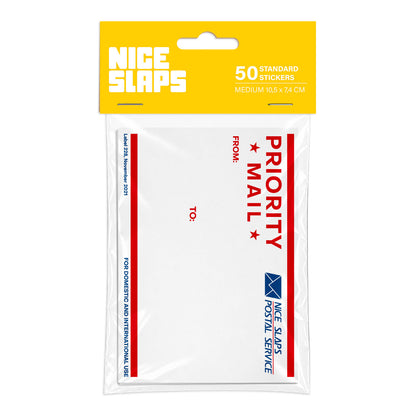 NICE SLAPS Standard Sticker Priority Mail Red, Medium 50pcs