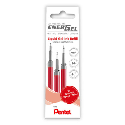 Pentel EnerGel LRN5 Needle Point Refill 0.5 mm 3-Pack