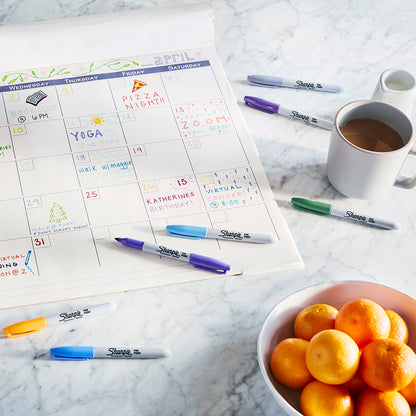 Sharpie Permanent Marker Fine Point 18 Set Mixed Colors