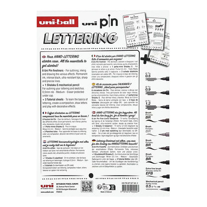 Uni Pin Fine Line Pens Lettering Starter Case 9 Set