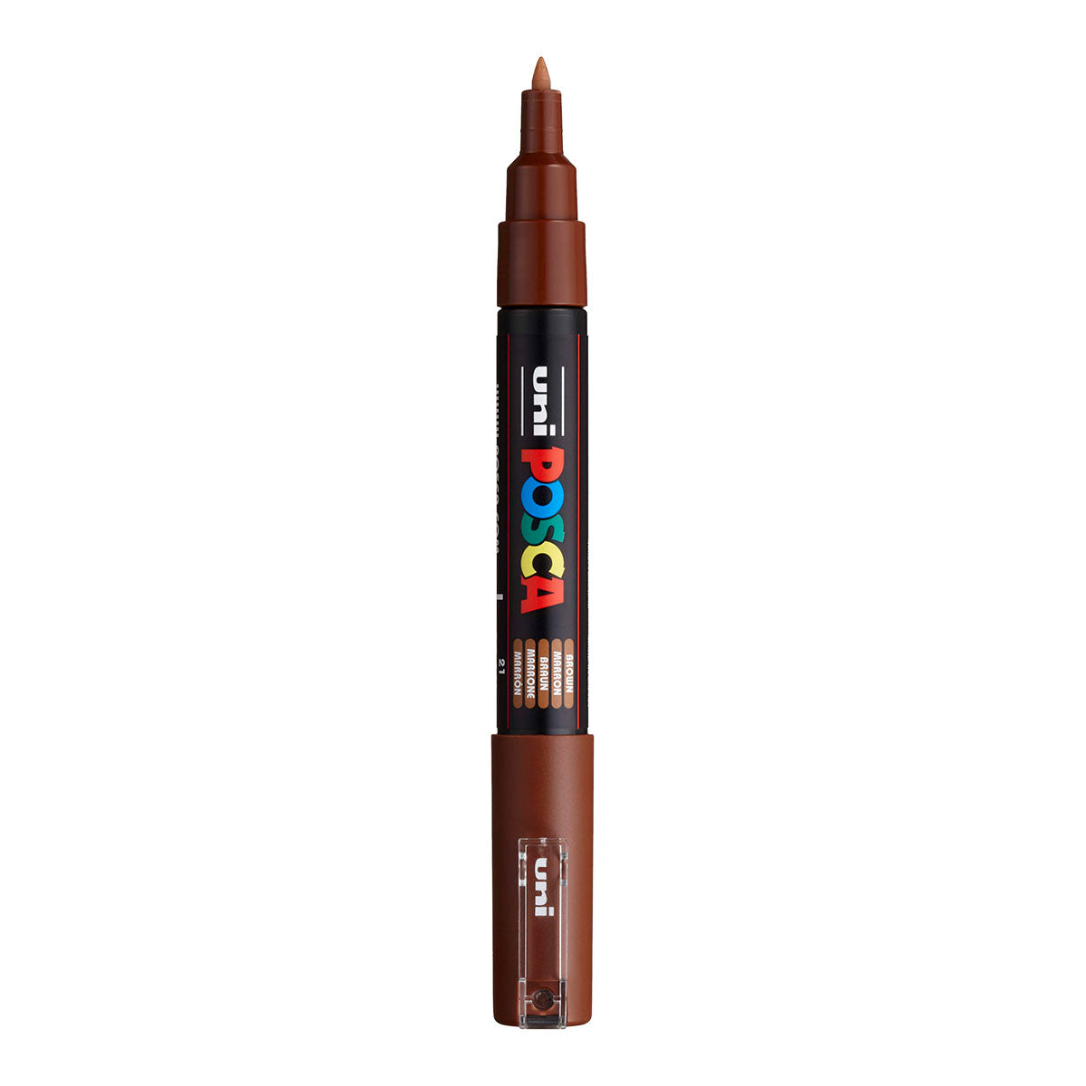 Uni Posca PC-1M Extra Fine 0.7 mm paint marker in Brown