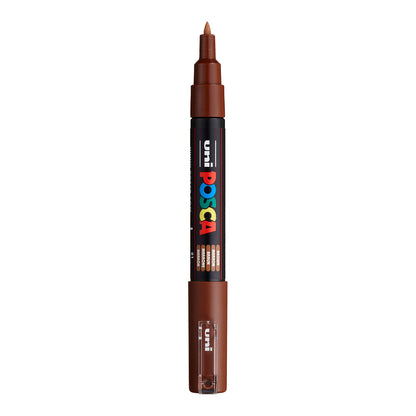 Uni Posca PC-1M Extra Fine 0.7 mm paint marker in Brown