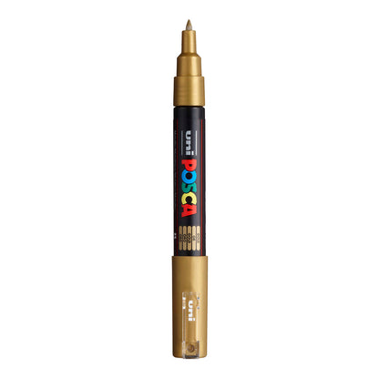 Uni Posca PC-1M Extra Fine 0.7 mm paint marker in Gold